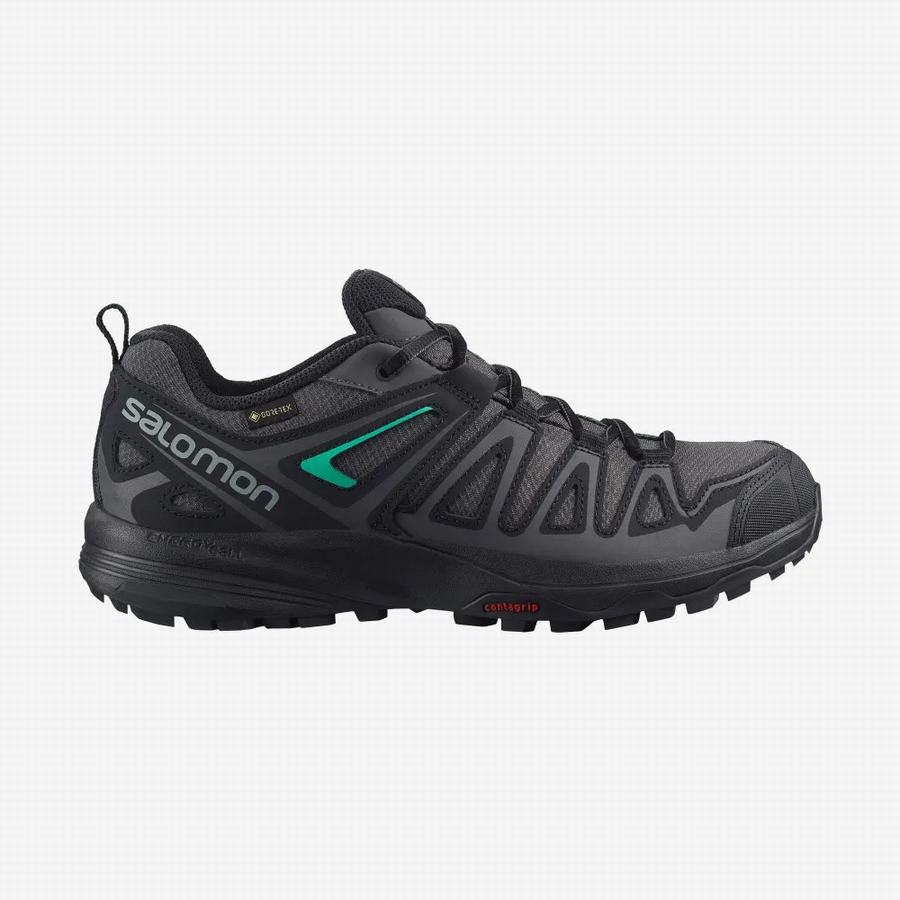 Salomon X Crest Gore-tex Vandringsskor Dam Svarta [VOV1232AF]